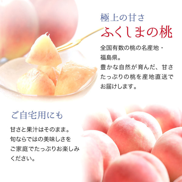 福島県産桃訳あり2.7kg (8～18玉)｜産地直送 送料無料