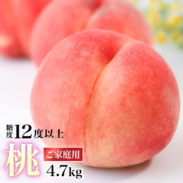 福島県産 訳あり 光センサー桃 4.7kg（15～28玉）｜産地直送 送料無料