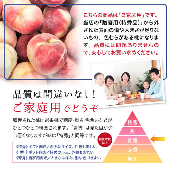 福島県産 訳あり 光センサー桃 4.7kg箱(15～28玉) 福島県産 桃 東北ハッピー農園