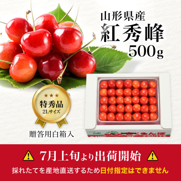 さくらんぼ 紅秀峰 特秀品 500g さくらんぼ 東北ハッピー農園