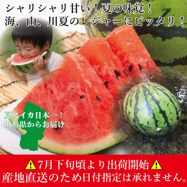 山形県産　尾花沢西瓜　5L2玉　1玉約10kg 楽天市場】【即日発送実施中！】山形県産 ご家庭用 尾花沢すいか